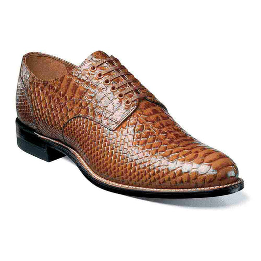 Stacy Adams Men's Madison Tan Anaconda Print Plain Toe Oxford