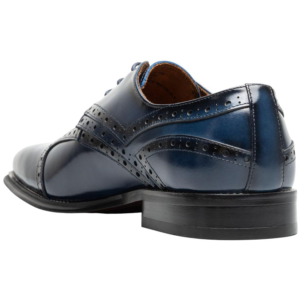 Stacy Adams Alistair Plain Toe Ornament Slip-On - Cobalt
