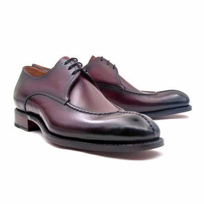 UGO VASARE Jayden Burgundy Elegant Split Toe Oxford Shoes