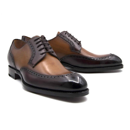 Ugo Vasare Colin Brown Caramel Calfskin Leather Mens Shoe