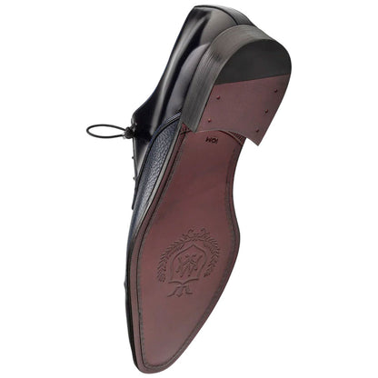 Capello Hi-Shine/Calf Blue Cap Toe Derby | Mezlan Dress Shoes for Men
