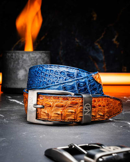 Marco Di Milano Men’s Caiman Back & Belly Leather Belt Luciano