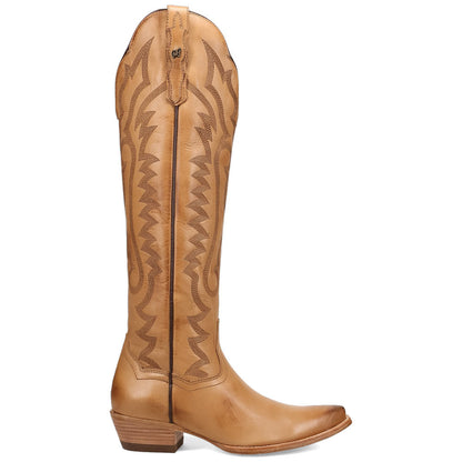 Dan Post Heartland Tan Leather Snip Toe Zipper Western Cowgirl Boots