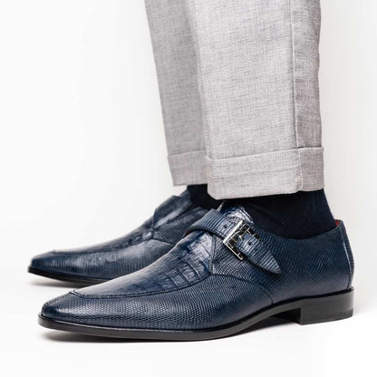 Toluca Genuine Crocodile and Lizard Skin Monk Strap | Marco DI Milano