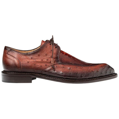 Mezlan Cerler Men's Tabac/Rugger Ostrich Split-Toe Derby - Handmade in Spain