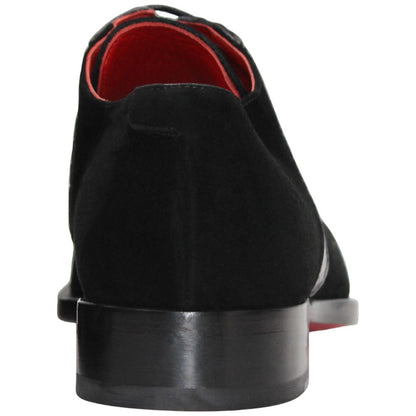 Fennix of Italy Genuine Alligator Skin & Suede LANDON Black Shoes (USA Men Size)