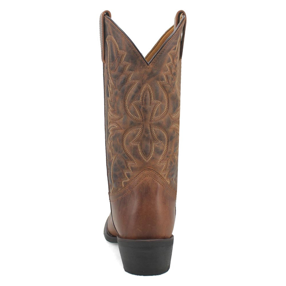 Laredo Birchwood Tan Leather Mid Round Toe Western Cowboy Boot (US Men Size)