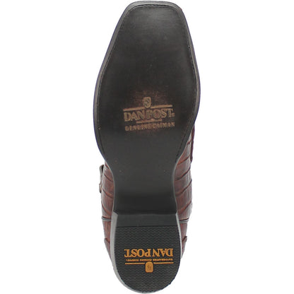 Dan Post Men’s Bayou Genuine Caiman 13” Square Toe Brass Cowboy Boot