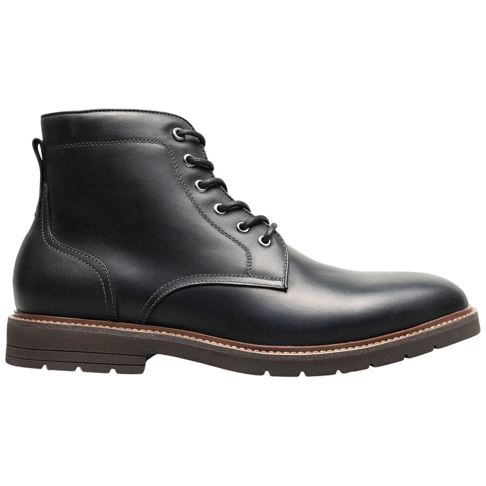 Florsheim Redford Black Crazy Horse Men's Plain Toe Lace Up Boot