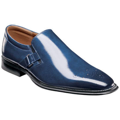 Stacy Adams Alistair Plain Toe Ornament Slip-On - Cobalt
