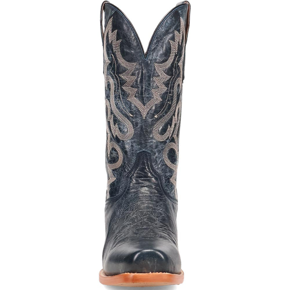Dan Post Calvin Blue Leather Toe Shape 7 Western Cowboy Boots (USA Men Size)