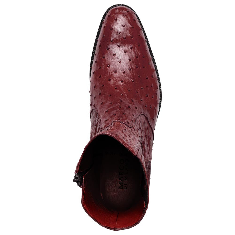 Marco Di Milano Giorgio Genuine Ostrich Chelsea Boot - Wine