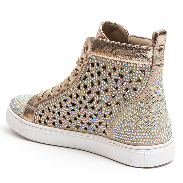 Lady Couture New York Gold High-top Sneakers