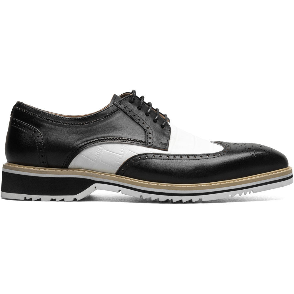 Stacy Adams Beaumont Wingtip Oxford in Black and White