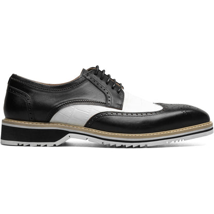 Stacy Adams Beaumont Wingtip Oxford in Black and White