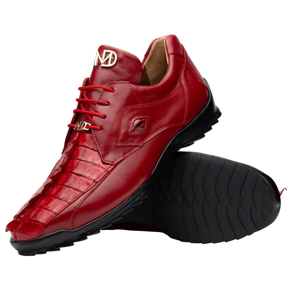 Marco Di Milano Udine Genuine Hornback Caiman & Calf Leather Sneaker – Red