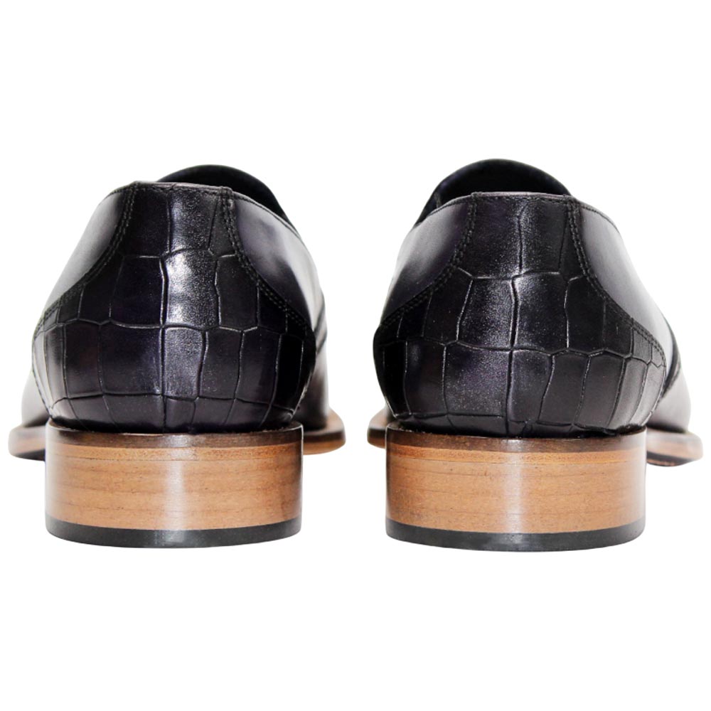 Duca Trento Men's Shoes - Purple Crocodile Print - Calf-Skin Leather Slip-On