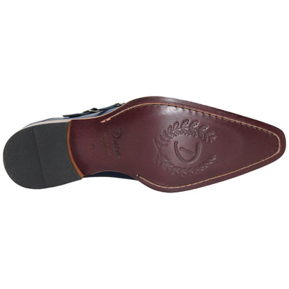 Vergato Blue Calfskin Leather Monkstraps Oxford | Duca Dress Shoes for Men