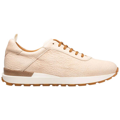 Mezlan Hill Men's Bone Lambskin Dress Sneaker - Handmade in Spain