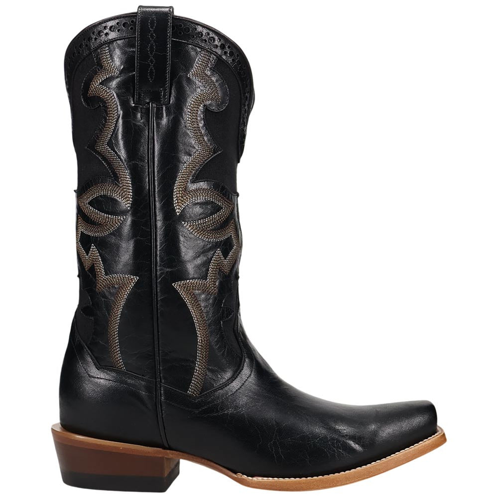Dan Post Frenchie Men's Black Leather Western Boot - 13" Shaft, Square Toe