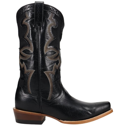 Dan Post Frenchie Men's Black Leather Western Boot - 13" Shaft, Square Toe