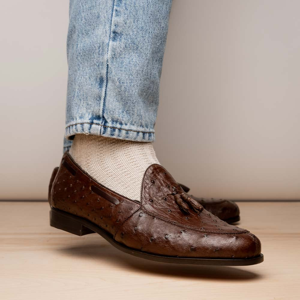 Marco Di Milano Aubiere Brown Ostrich Loafers