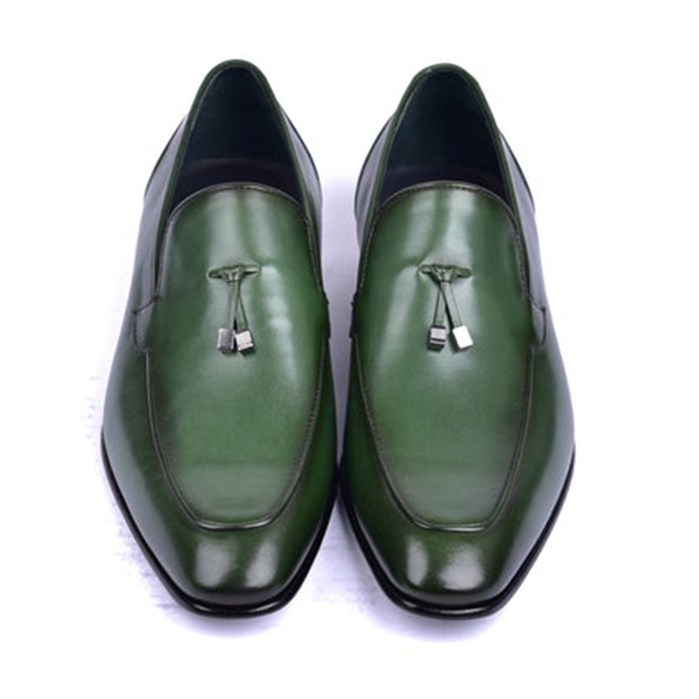 Corrente Green Tasal Calfskin and Leather Sole Men's Loafer - shoeclassix.com