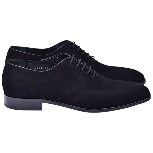 Corrente Men’s Black Premium Leather Plain Toe Oxford - shoeclassix.com