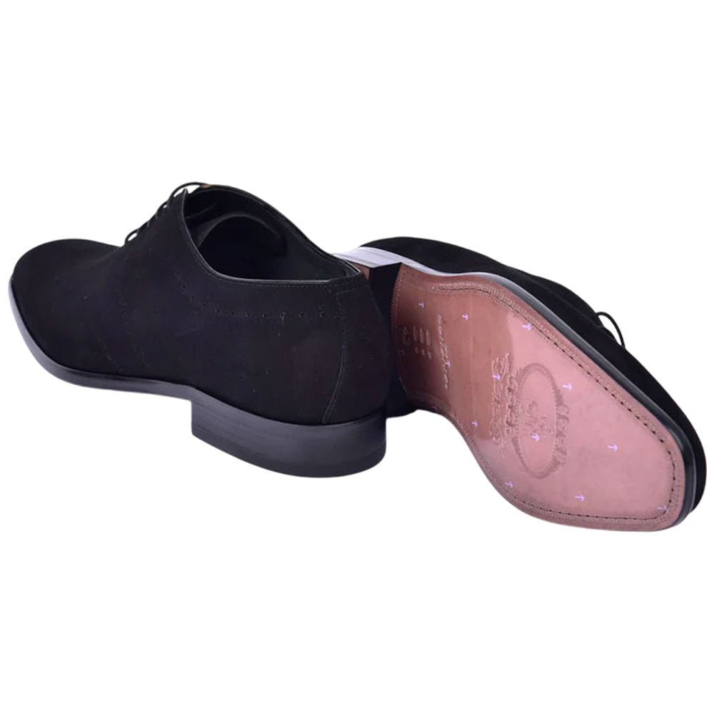 Corrente Men’s Black Premium Leather Plain Toe Oxford - shoeclassix.com