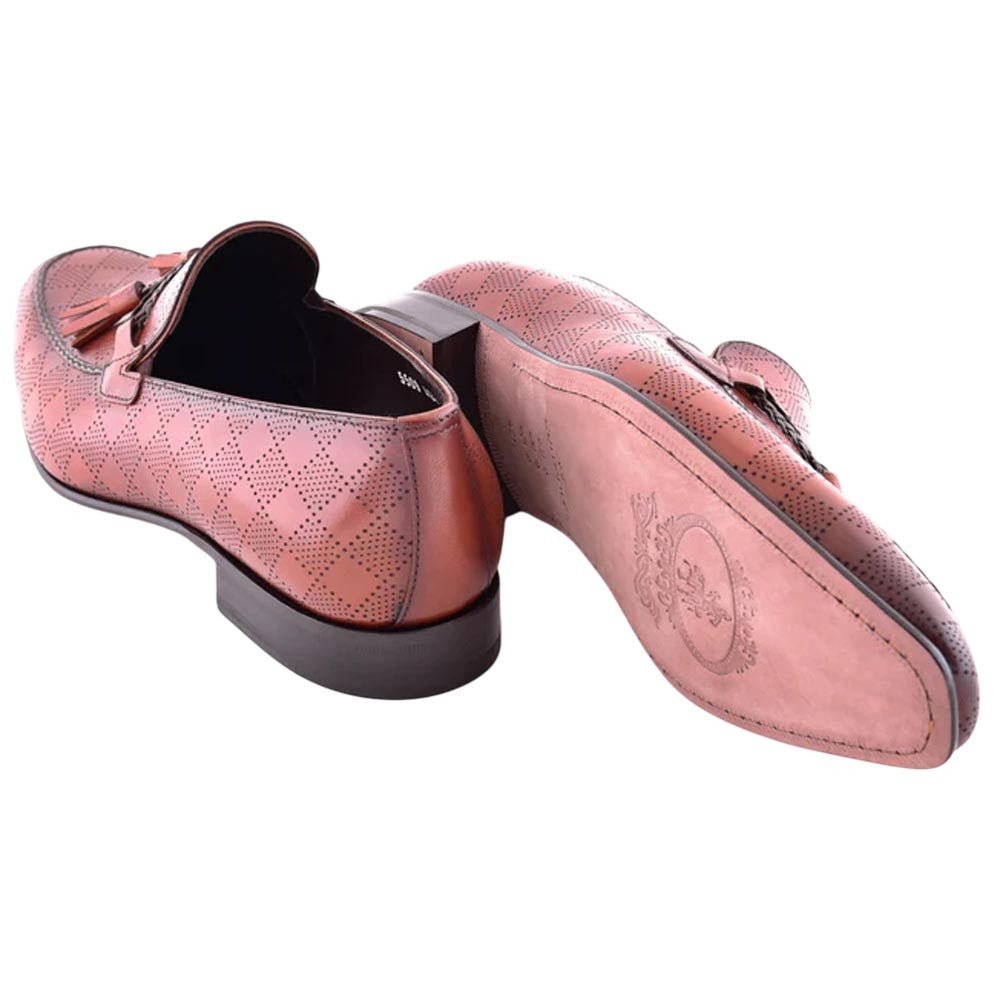 Corrente Men’s Tan Tassel Almond Toe Loafer - shoeclassix.com