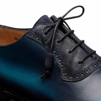 Mezlan Bretton Multi-Tone Oxford - Men's Blue/Multi Wholecut Oxford