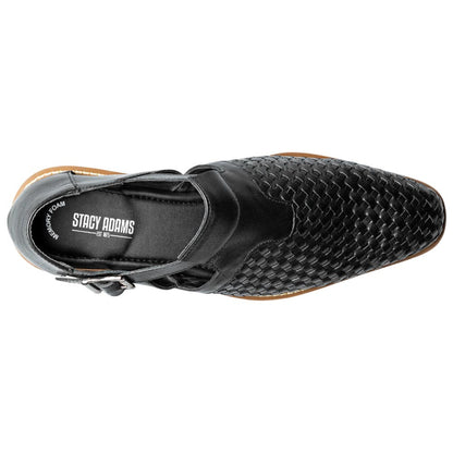 Stacy Adams Alvarado Black Woven City Sandal for Men