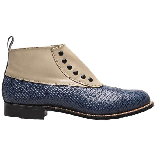 Stacy Adams MADISON Multi Blue Spectator Spat Cap Toe Demi Boots