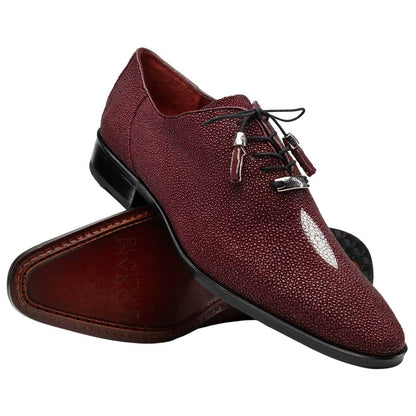 Marco Di Milano Rimini Genuine Stingray Lace-Up Shoe - Wine