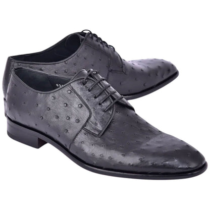CORRENTE Genuine Ostrich Black Oxford Shoes