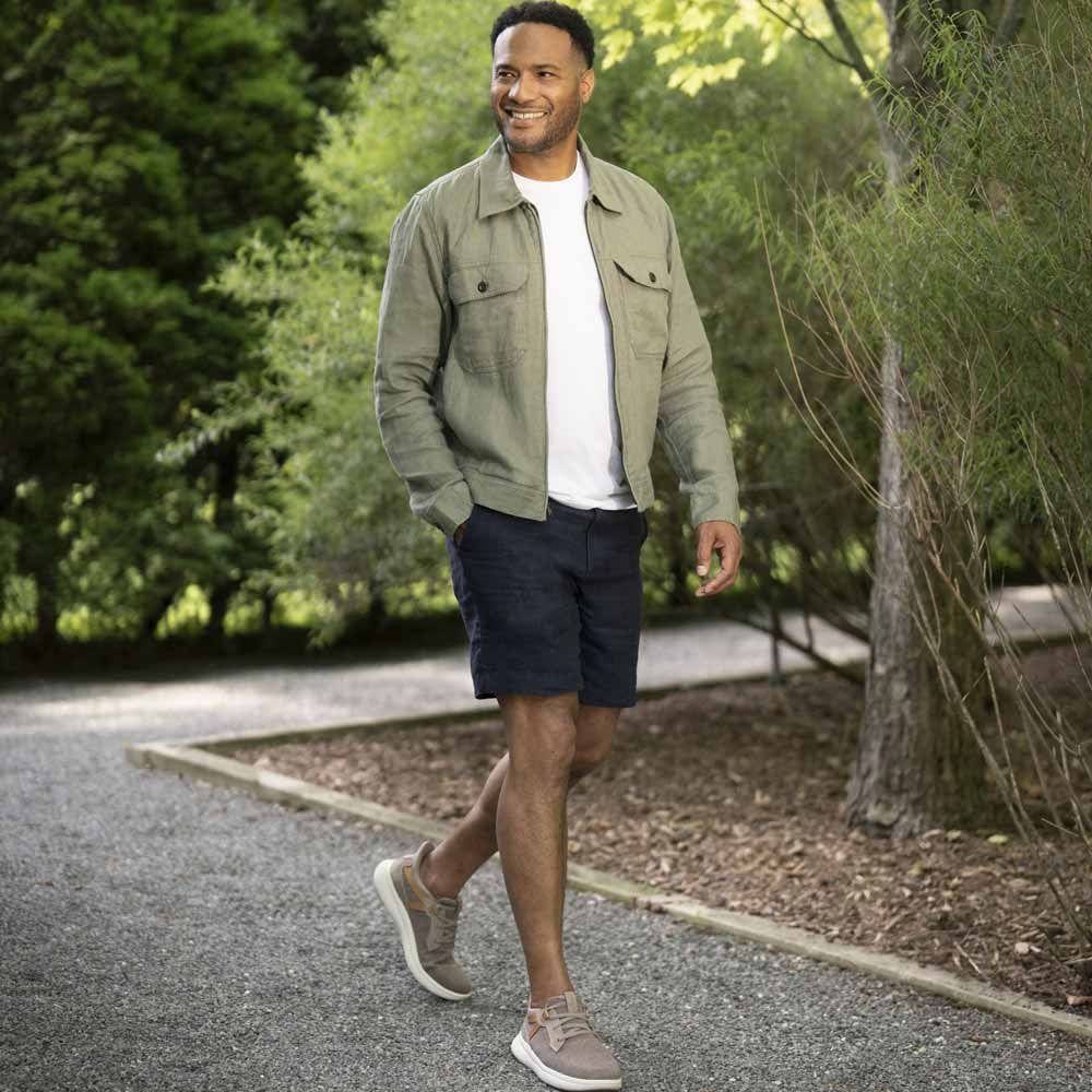 Florsheim Fleet Knit Mushroom Multi Elastic Lace Slip-On Sneaker for Men