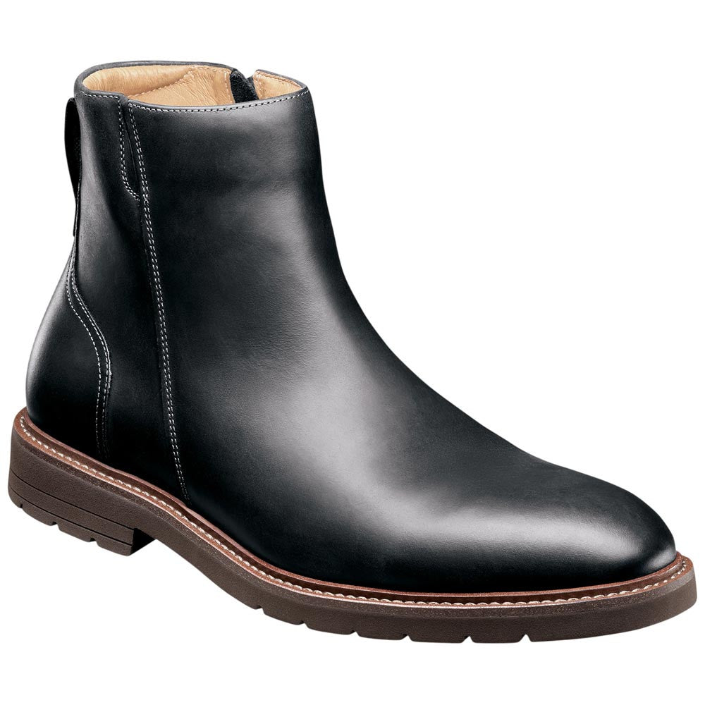 Florsheim Redford Black Crazy Horse Men's Plain Toe Side Zip Boot