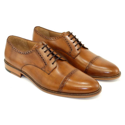 Alan Payne Cambridge British Tan Cap Toe Men's Derby