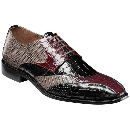 Stacy Adams Tristano Modified Bike Toe Oxford - Burgundy Multi