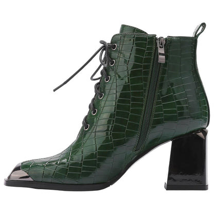 Lady Couture Fantastic Green Style Forward Ankle Boots
