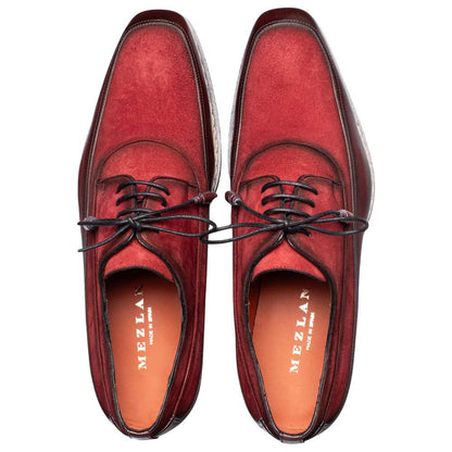 Mezlan Summit Men's Burgundy Calfskin & Suede Derby