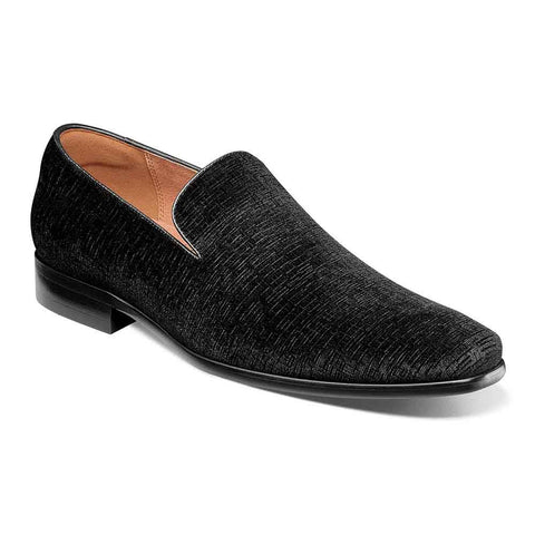 Florsheim Black Postino Plain Toe Velvet Slip On