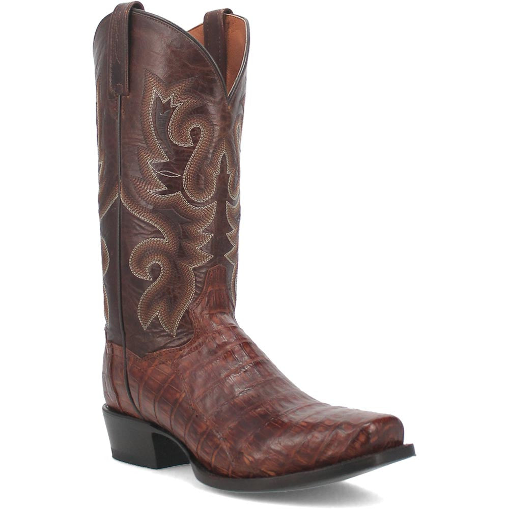 Dan Post Men’s Bayou Genuine Caiman 13” Square Toe Brass Cowboy Boot