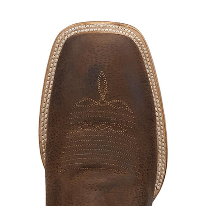 Dan Post Boar’s Run Rust Wild Boar Skin Broad Square Toe Western Cowboy Boots