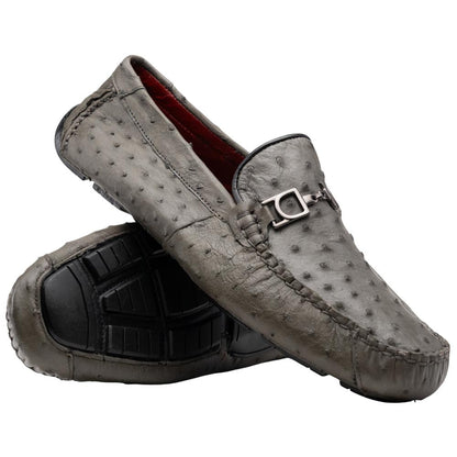 Marco Di Milano Bolonia Genuine Ostrich Driver - Gray