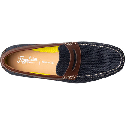 Florsheim Motor Navy Multi Knit Moc Toe Penny Driver Men's Shoes