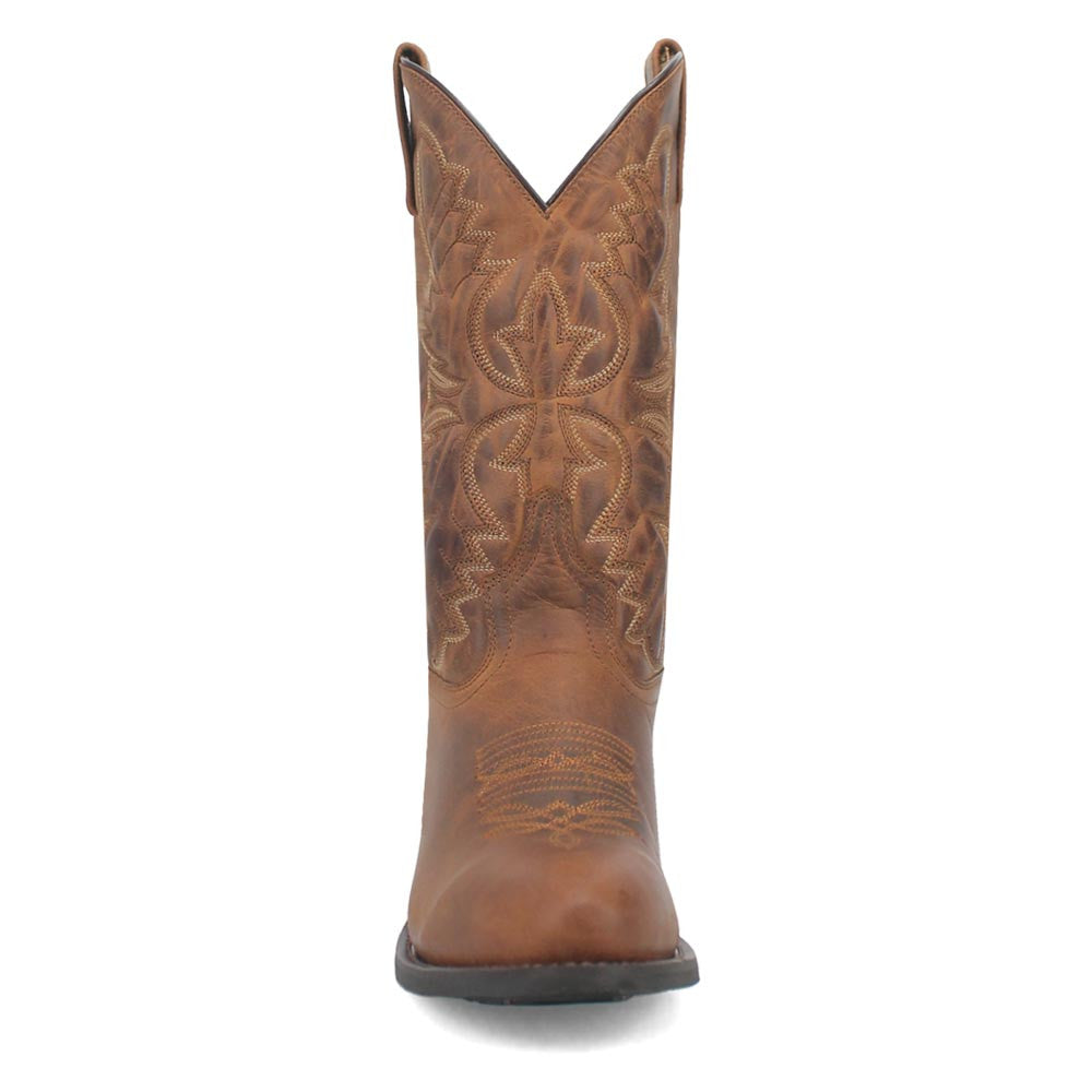 Laredo Birchwood Tan Leather Mid Round Toe Western Cowboy Boot (US Men Size)