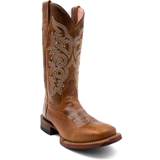 Ferrini Women's Mae Brown Square Toe Western Boot