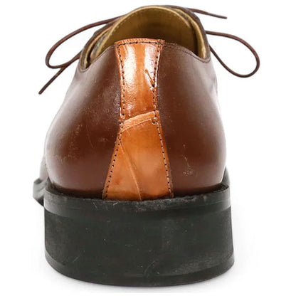 Mauri Arsenal Men's Gold Shoes Alligator / Calf-Skin Leather Lace-Up Derby Shoes