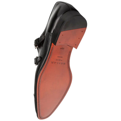 Mezlan Men's Cantera Genuine Leather Double Monk Strap Black Shoes